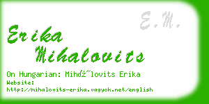 erika mihalovits business card